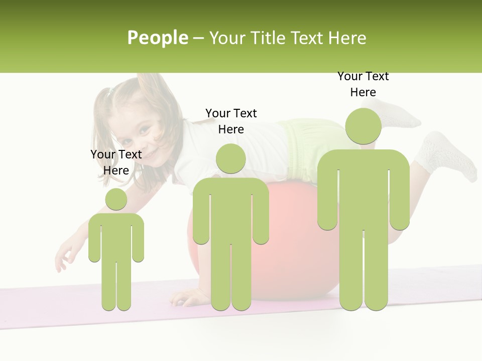 A Little Girl Is Laying On Top Of A Ball PowerPoint Template