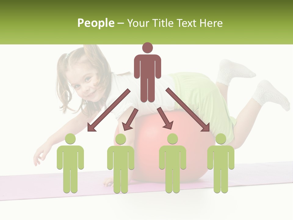 A Little Girl Is Laying On Top Of A Ball PowerPoint Template