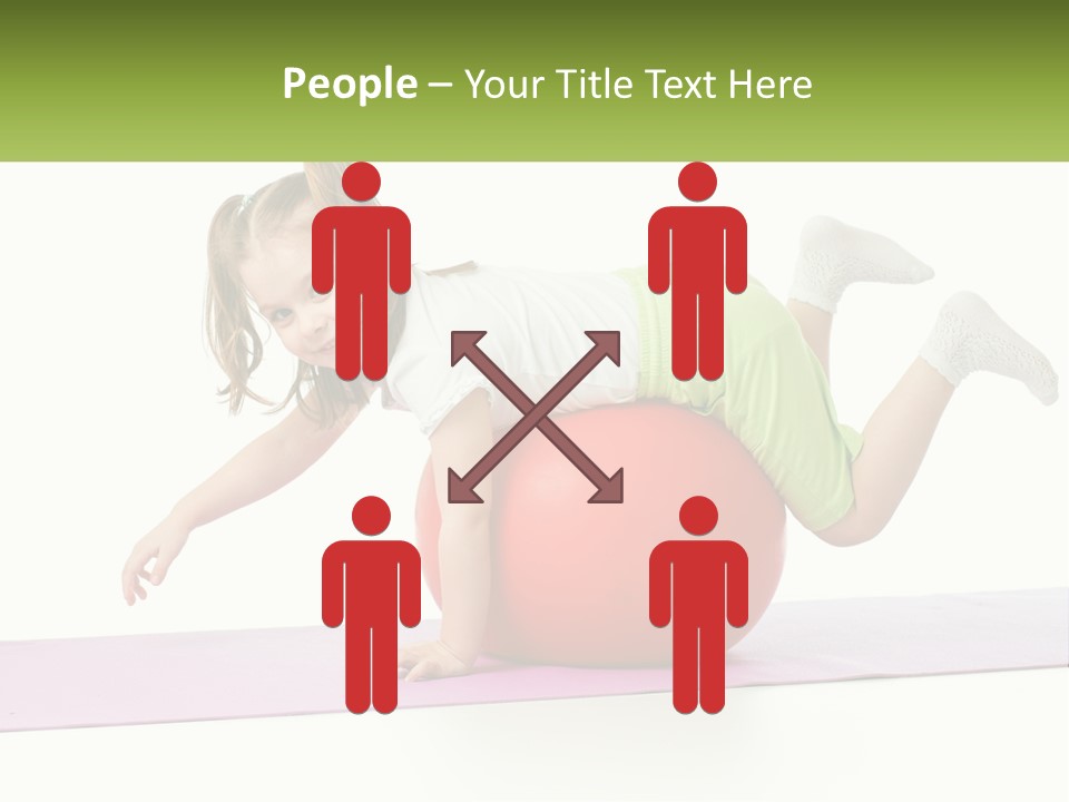 A Little Girl Is Laying On Top Of A Ball PowerPoint Template