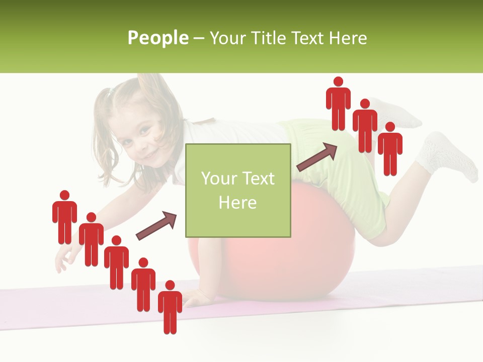 A Little Girl Is Laying On Top Of A Ball PowerPoint Template