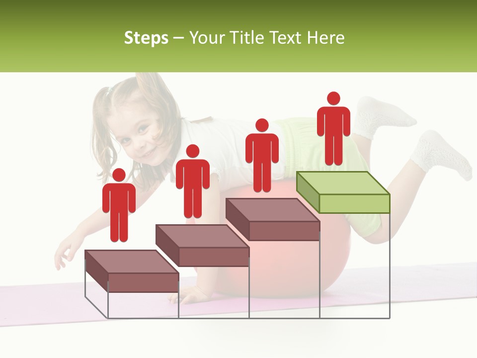 A Little Girl Is Laying On Top Of A Ball PowerPoint Template