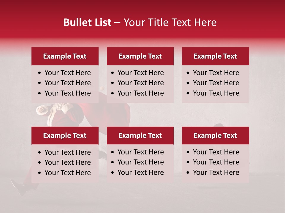 A Man Dressed As Santa Claus Running Away From A Little Boy PowerPoint Template