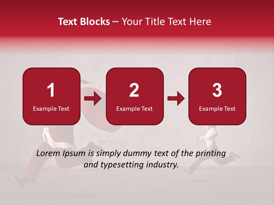 A Man Dressed As Santa Claus Running Away From A Little Boy PowerPoint Template