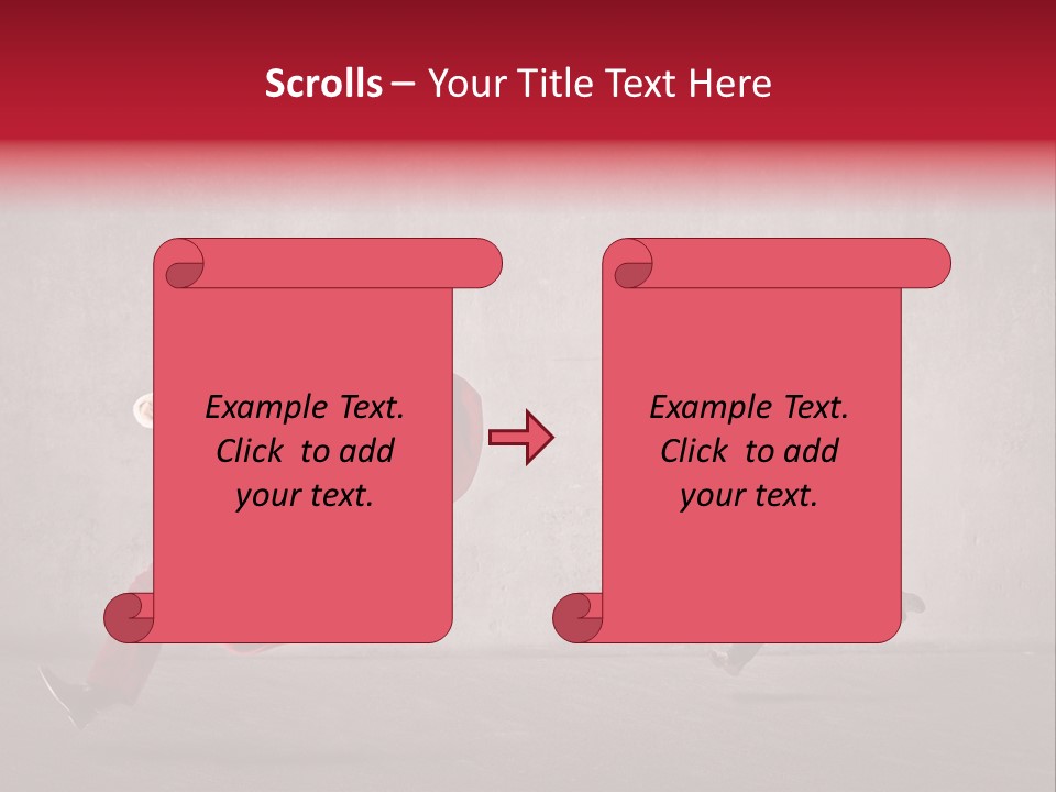 A Man Dressed As Santa Claus Running Away From A Little Boy PowerPoint Template