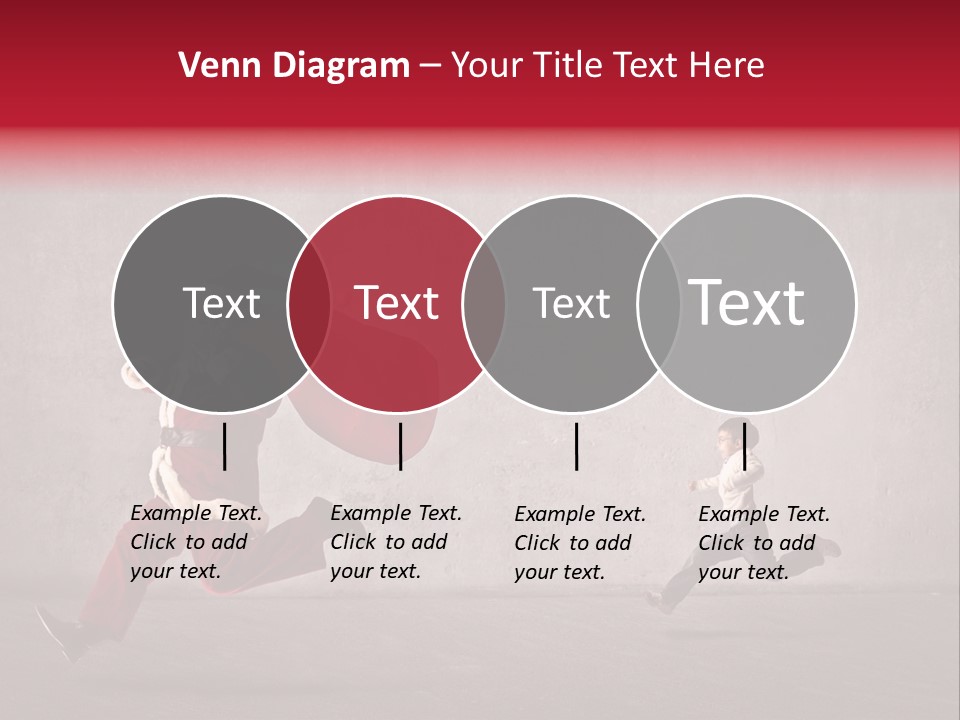 A Man Dressed As Santa Claus Running Away From A Little Boy PowerPoint Template