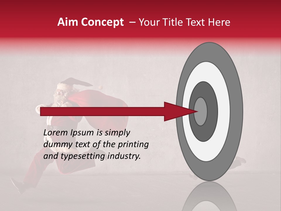 A Man Dressed As Santa Claus Running Away From A Little Boy PowerPoint Template