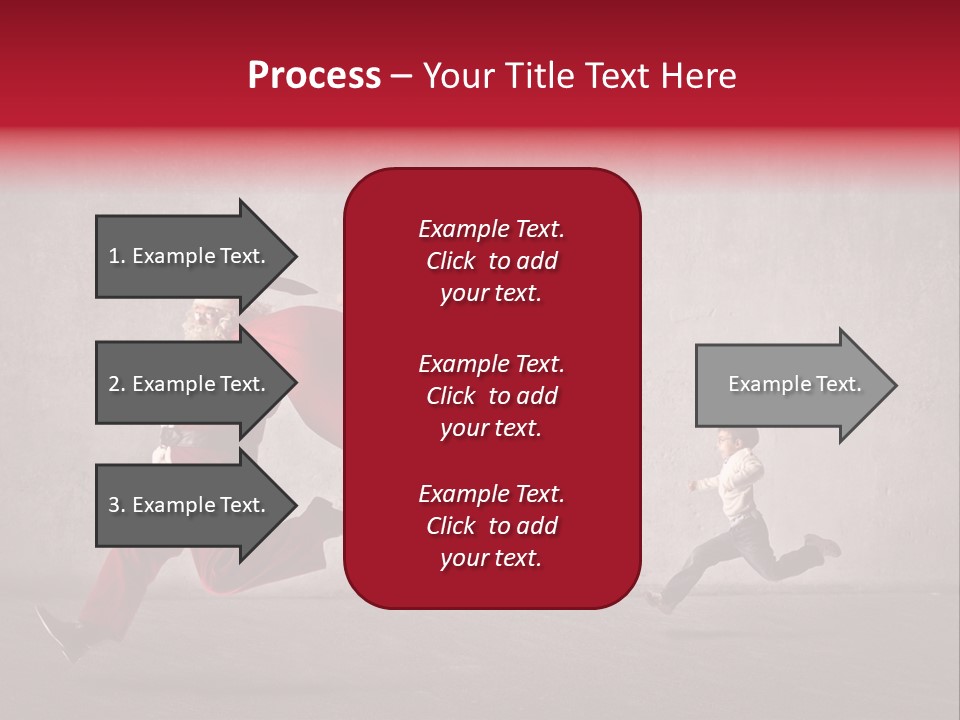 A Man Dressed As Santa Claus Running Away From A Little Boy PowerPoint Template