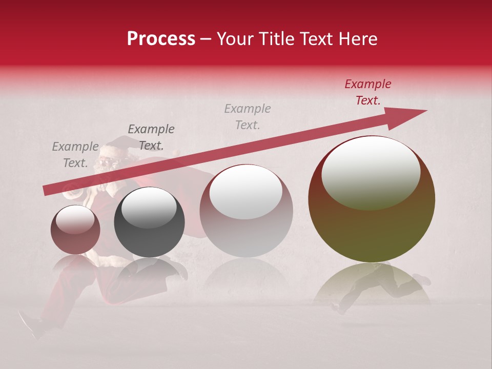 A Man Dressed As Santa Claus Running Away From A Little Boy PowerPoint Template