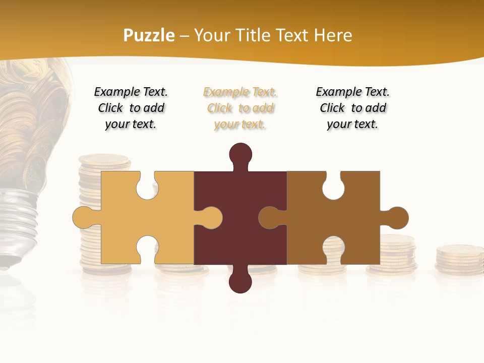 A Light Bulb With Coins Coming Out Of It PowerPoint Template