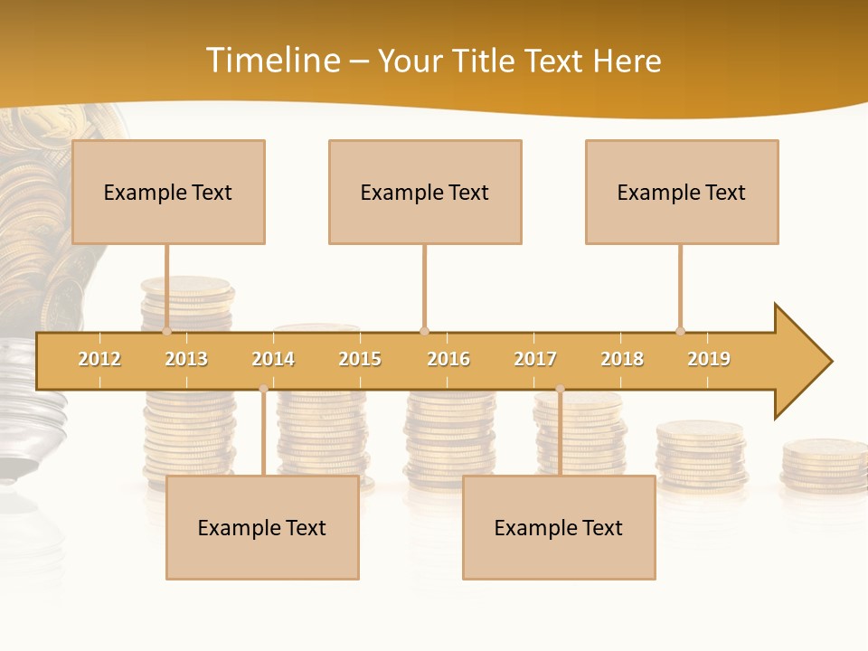 A Light Bulb With Coins Coming Out Of It PowerPoint Template