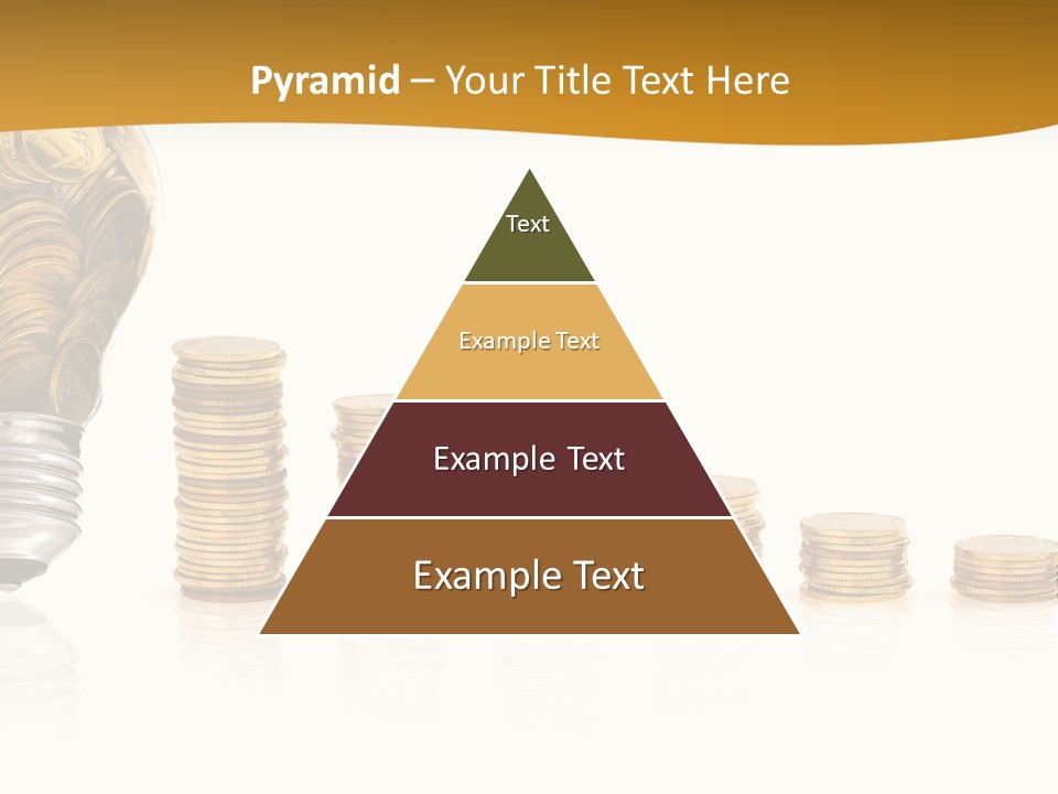 A Light Bulb With Coins Coming Out Of It PowerPoint Template