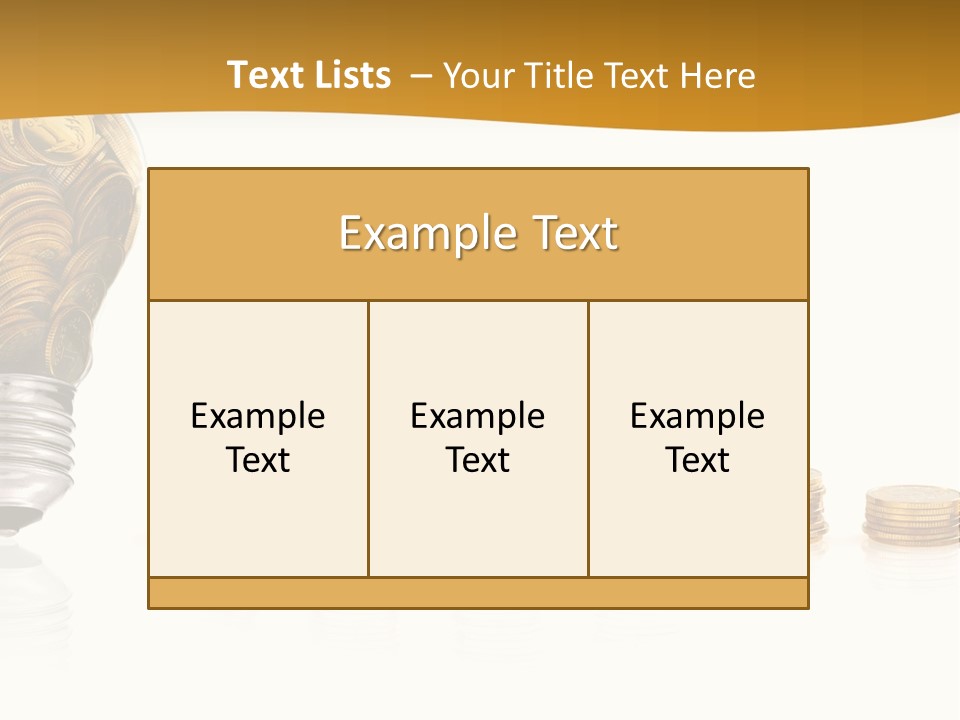A Light Bulb With Coins Coming Out Of It PowerPoint Template