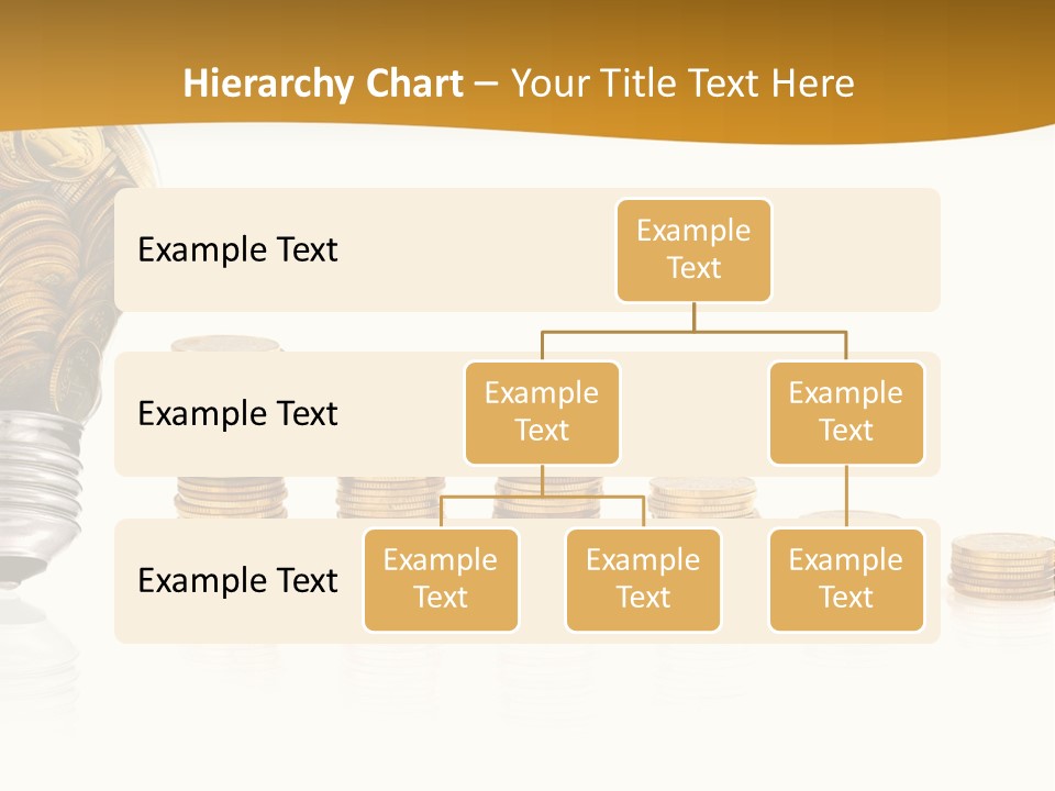 A Light Bulb With Coins Coming Out Of It PowerPoint Template