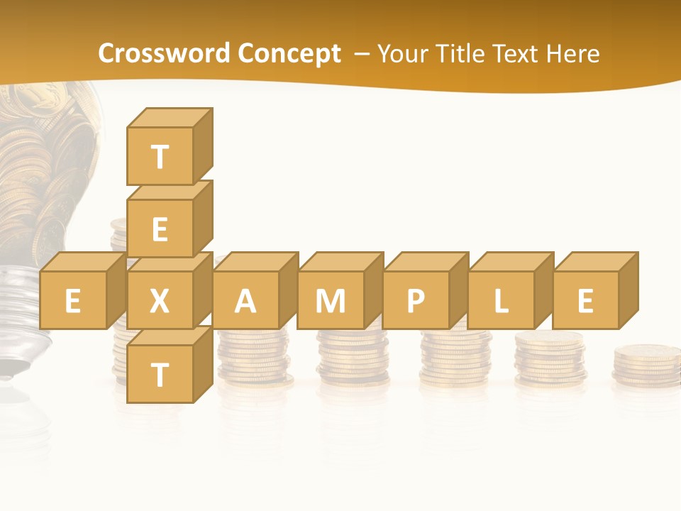 A Light Bulb With Coins Coming Out Of It PowerPoint Template