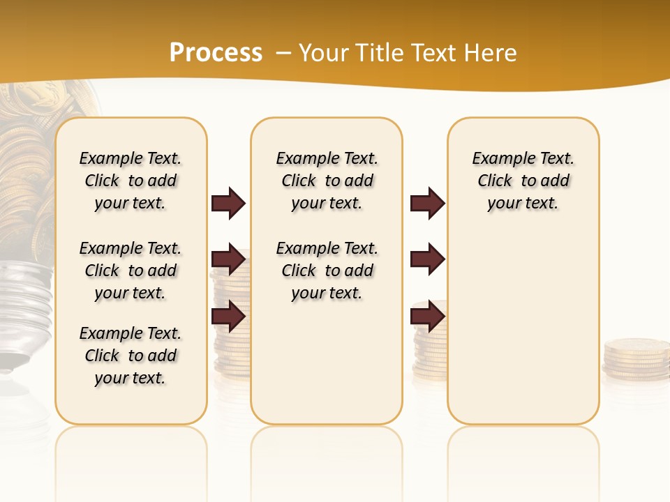 A Light Bulb With Coins Coming Out Of It PowerPoint Template