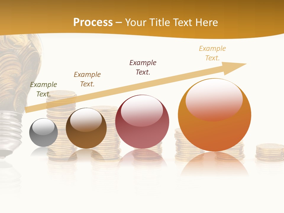 A Light Bulb With Coins Coming Out Of It PowerPoint Template