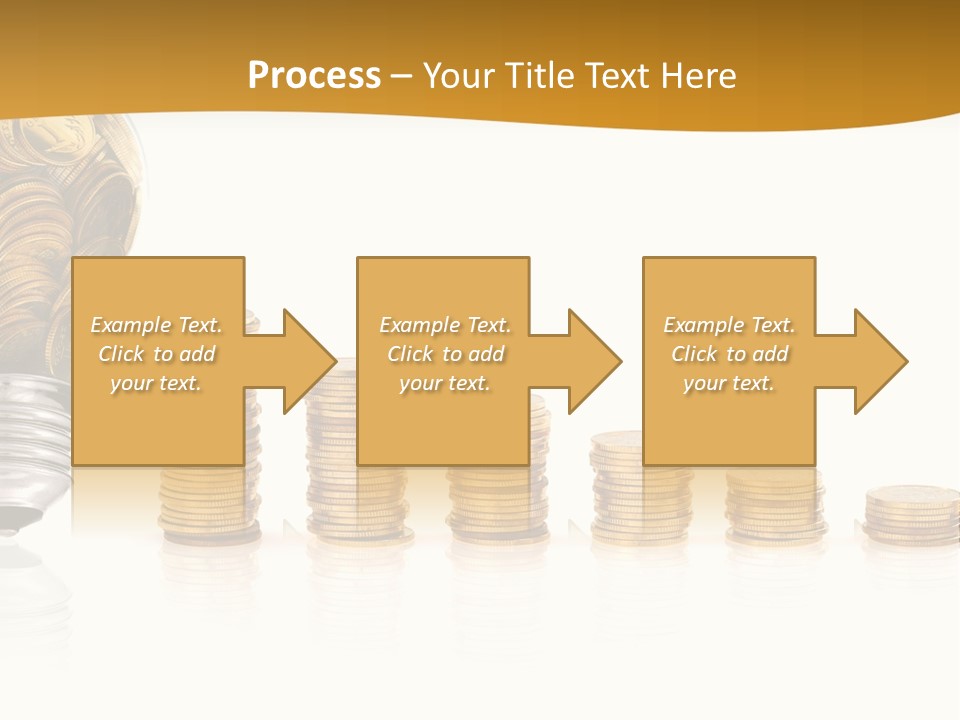 A Light Bulb With Coins Coming Out Of It PowerPoint Template