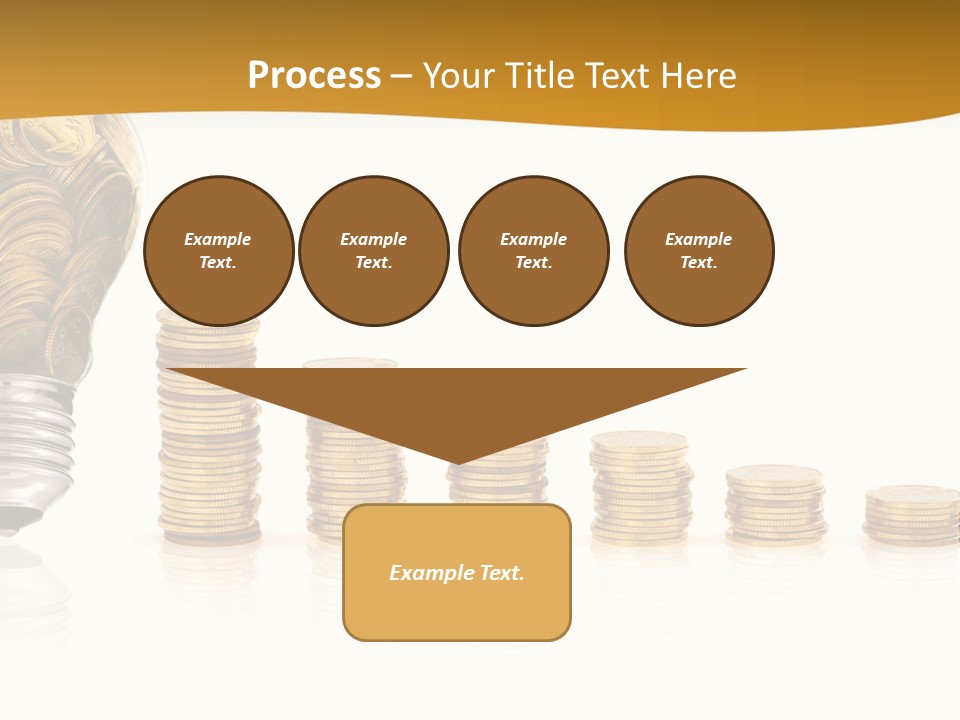 A Light Bulb With Coins Coming Out Of It PowerPoint Template