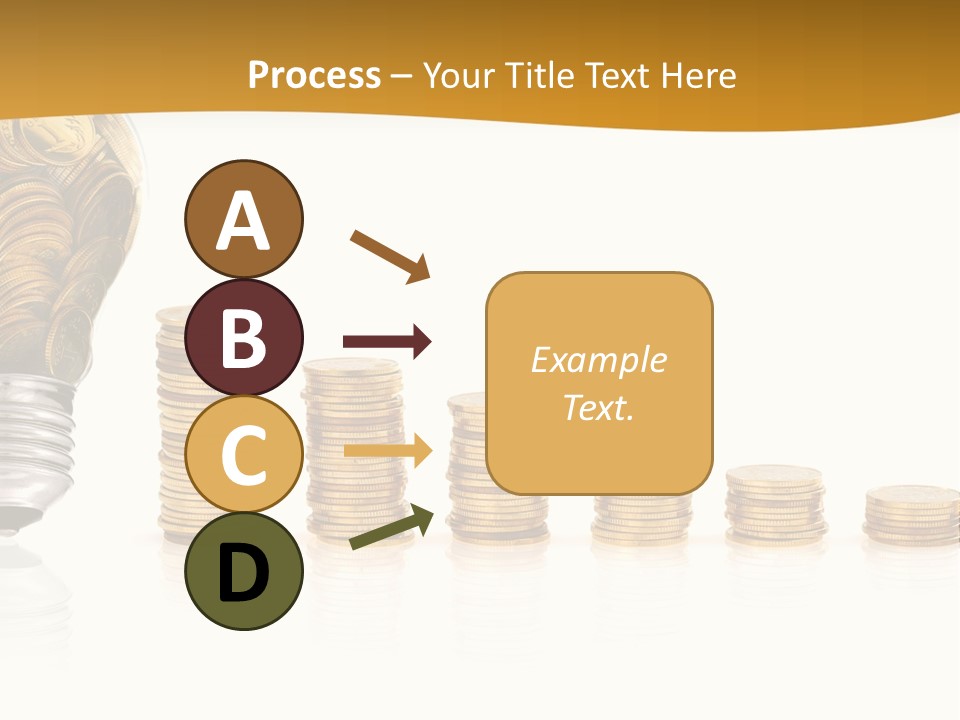 A Light Bulb With Coins Coming Out Of It PowerPoint Template