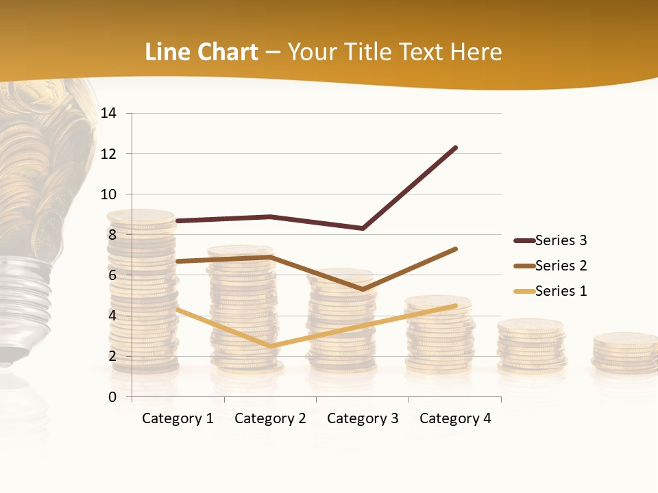 A Light Bulb With Coins Coming Out Of It PowerPoint Template