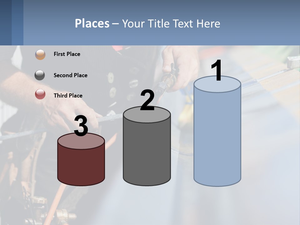 A Man Working On A Roof With A Hammer PowerPoint Template