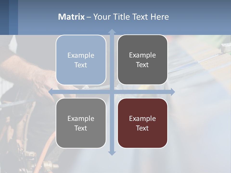 A Man Working On A Roof With A Hammer PowerPoint Template