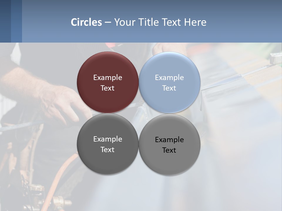 A Man Working On A Roof With A Hammer PowerPoint Template