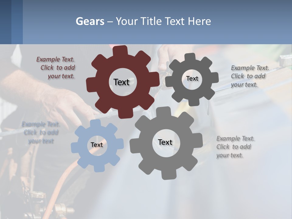 A Man Working On A Roof With A Hammer PowerPoint Template