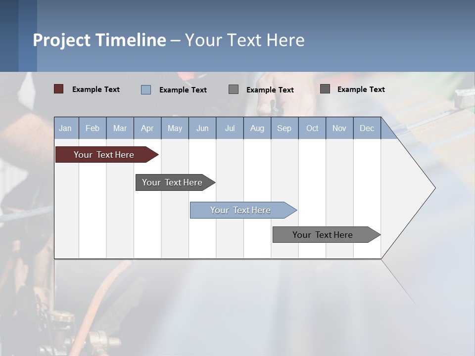 A Man Working On A Roof With A Hammer PowerPoint Template