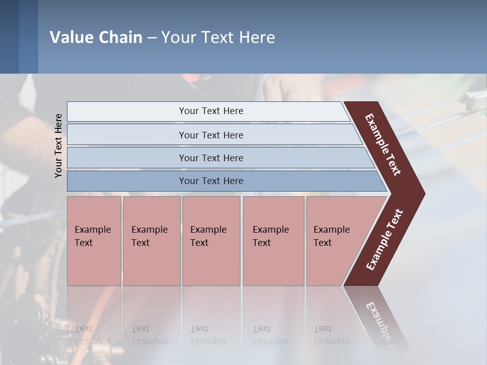 A Man Working On A Roof With A Hammer PowerPoint Template