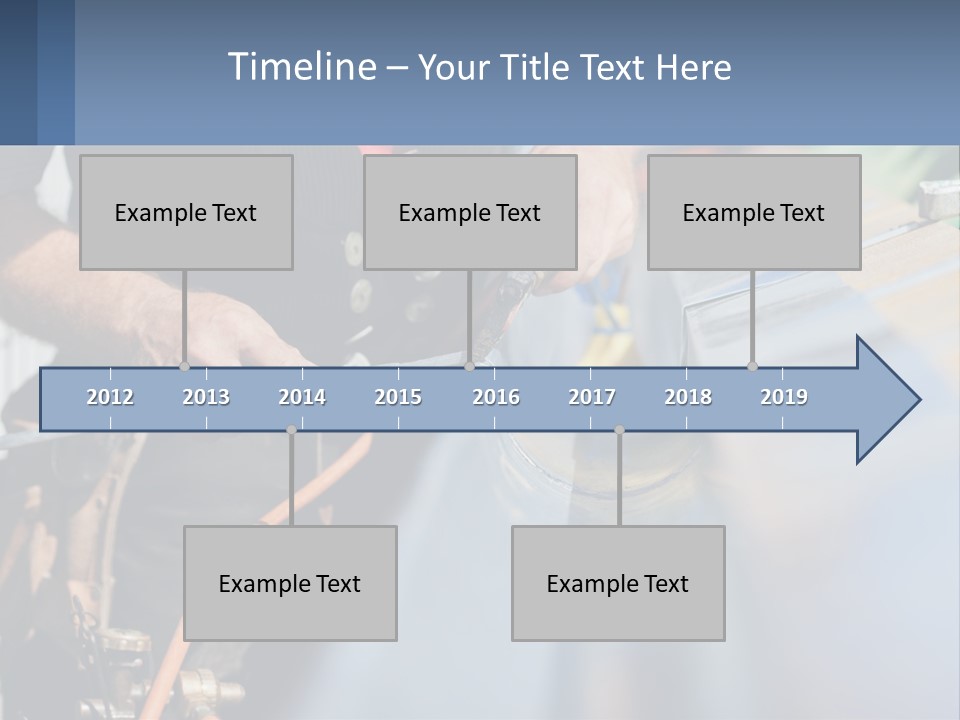 A Man Working On A Roof With A Hammer PowerPoint Template