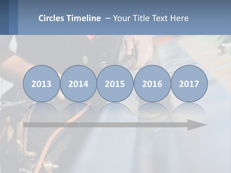 A Man Working On A Roof With A Hammer PowerPoint Template