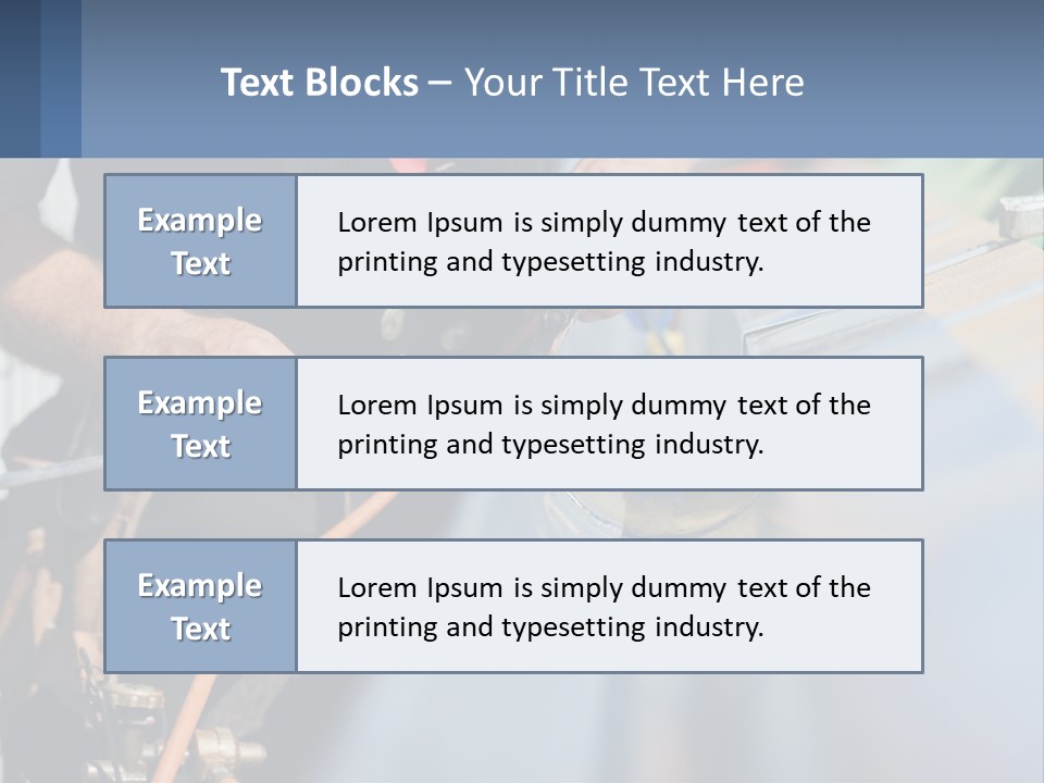 A Man Working On A Roof With A Hammer PowerPoint Template