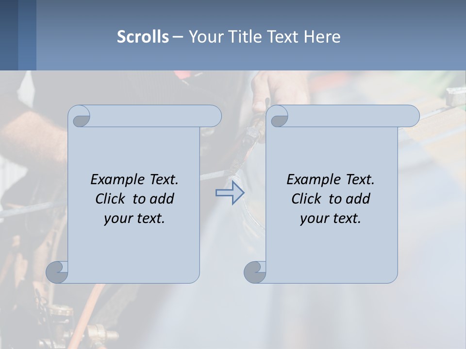 A Man Working On A Roof With A Hammer PowerPoint Template