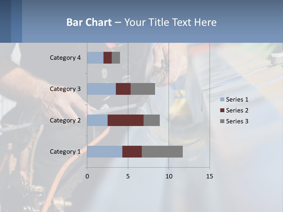 A Man Working On A Roof With A Hammer PowerPoint Template