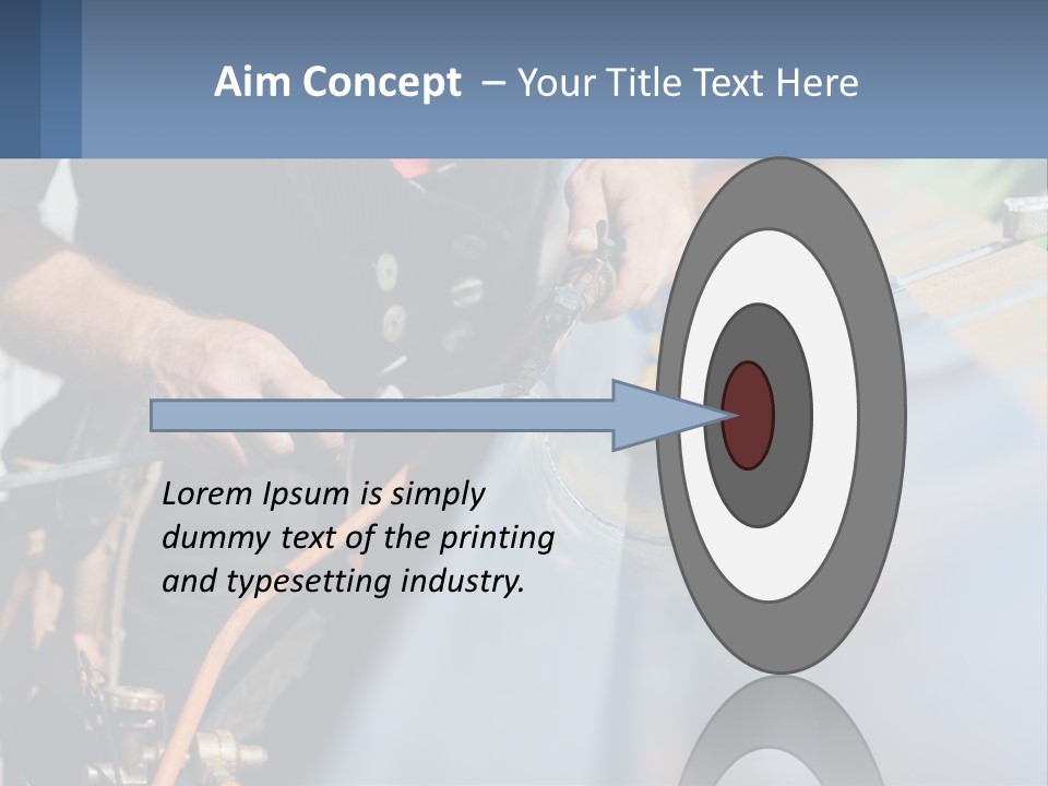 A Man Working On A Roof With A Hammer PowerPoint Template