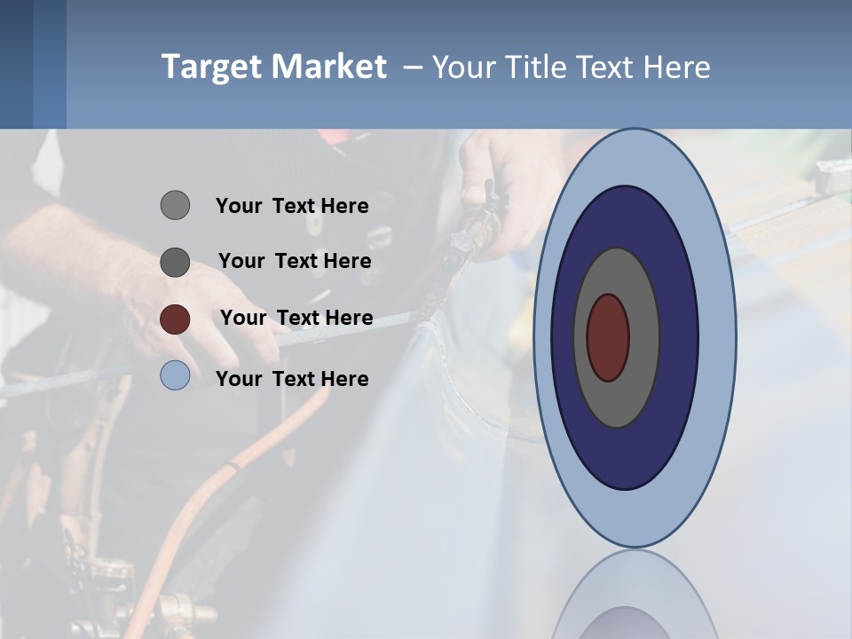 A Man Working On A Roof With A Hammer PowerPoint Template