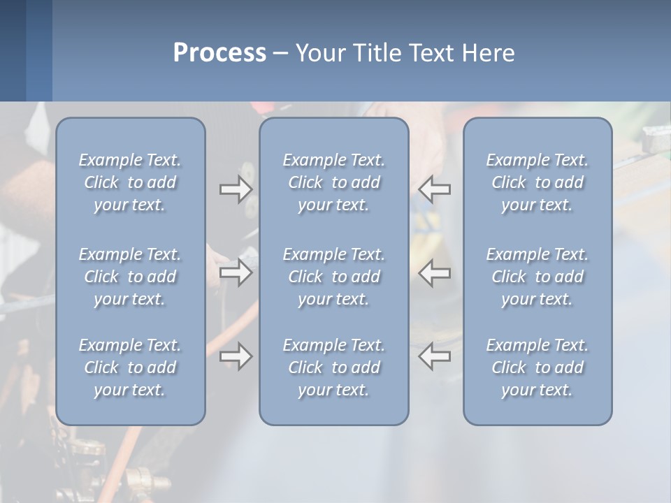 A Man Working On A Roof With A Hammer PowerPoint Template