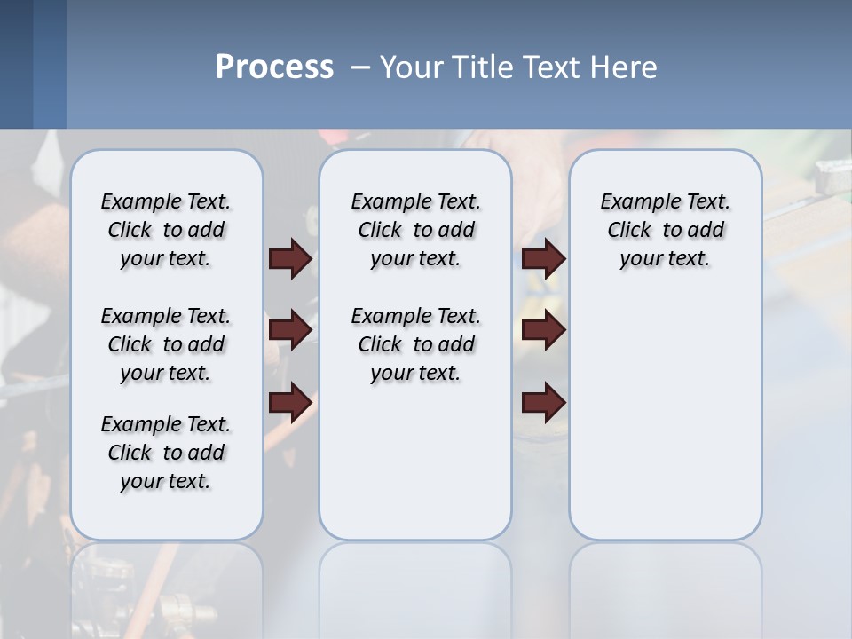 A Man Working On A Roof With A Hammer PowerPoint Template