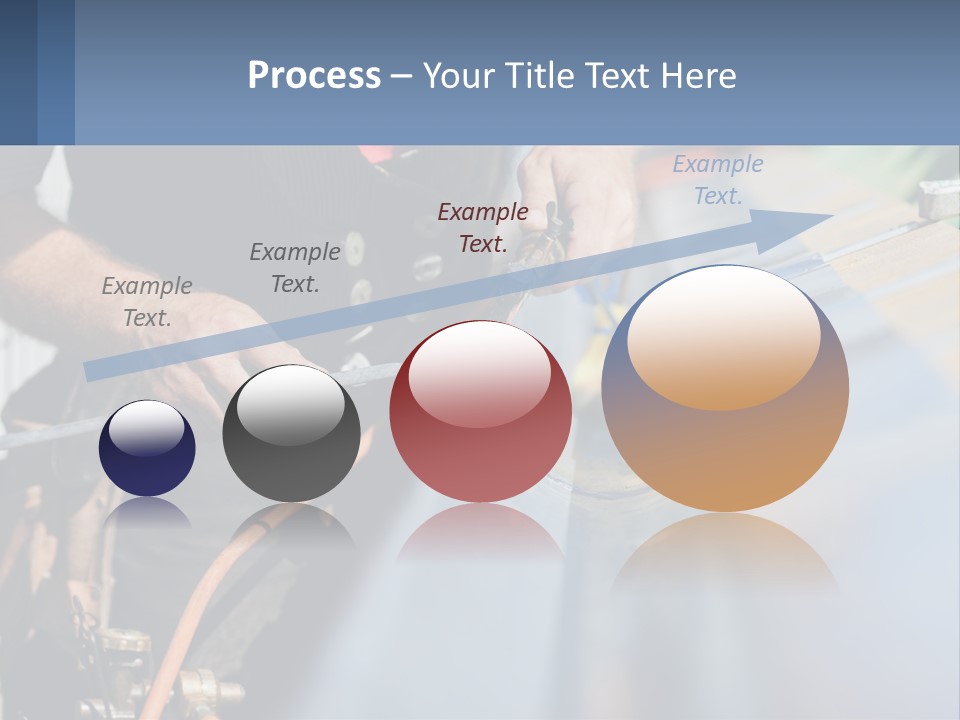 A Man Working On A Roof With A Hammer PowerPoint Template