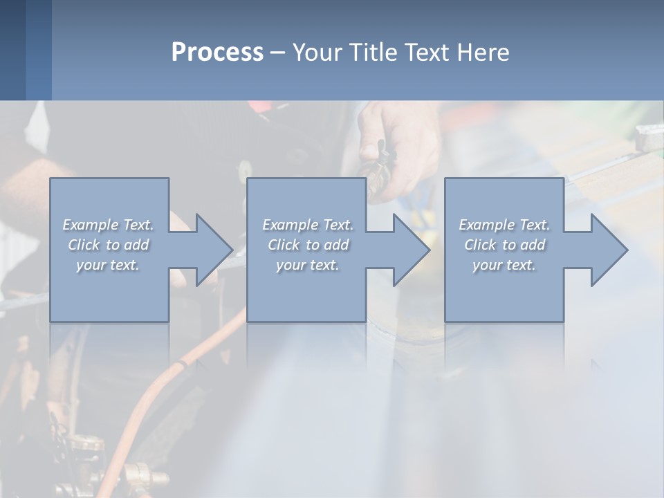 A Man Working On A Roof With A Hammer PowerPoint Template