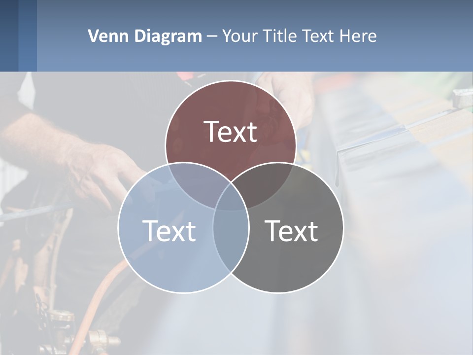 A Man Working On A Roof With A Hammer PowerPoint Template