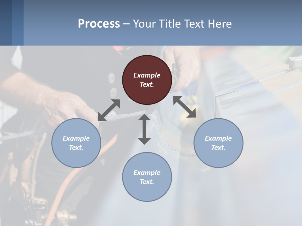 A Man Working On A Roof With A Hammer PowerPoint Template