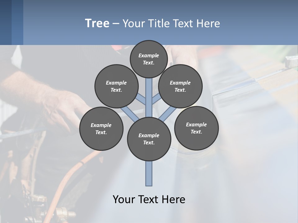 A Man Working On A Roof With A Hammer PowerPoint Template