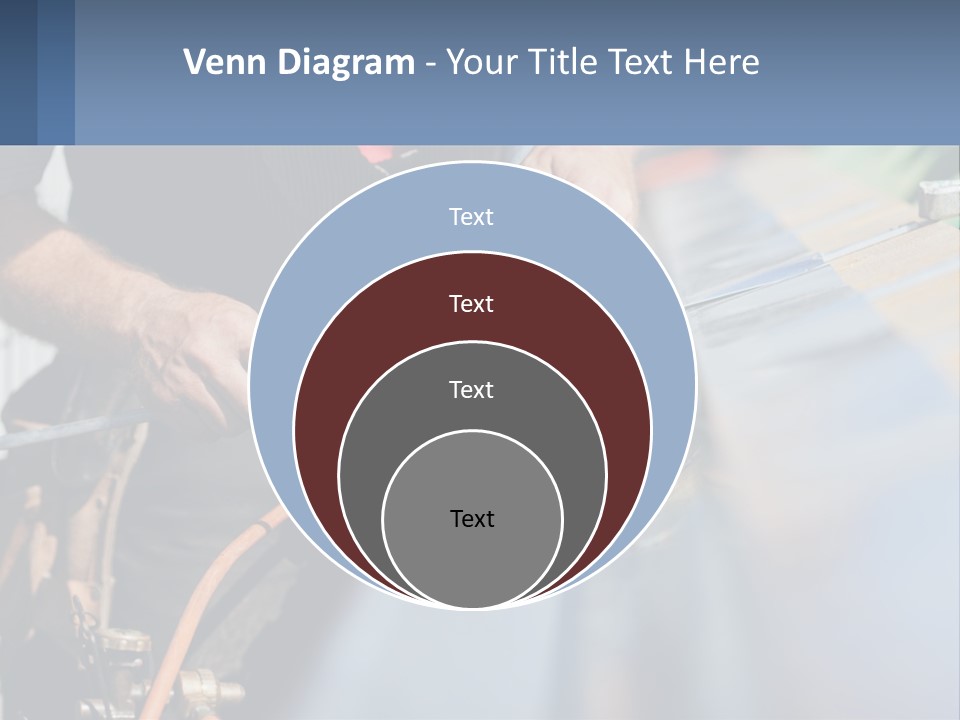 A Man Working On A Roof With A Hammer PowerPoint Template