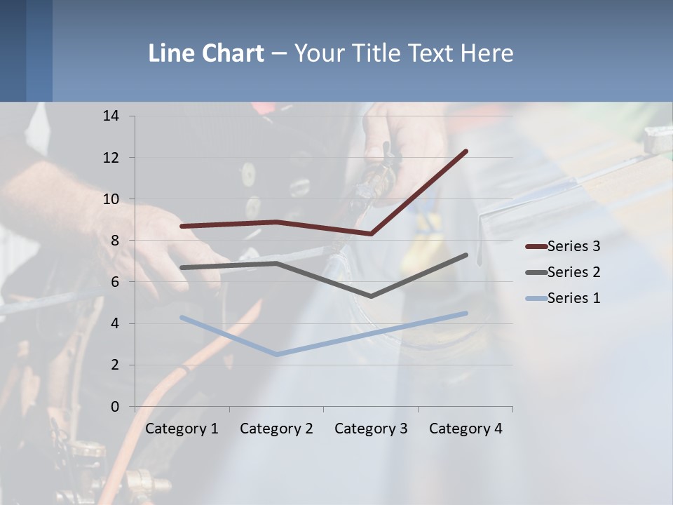 A Man Working On A Roof With A Hammer PowerPoint Template