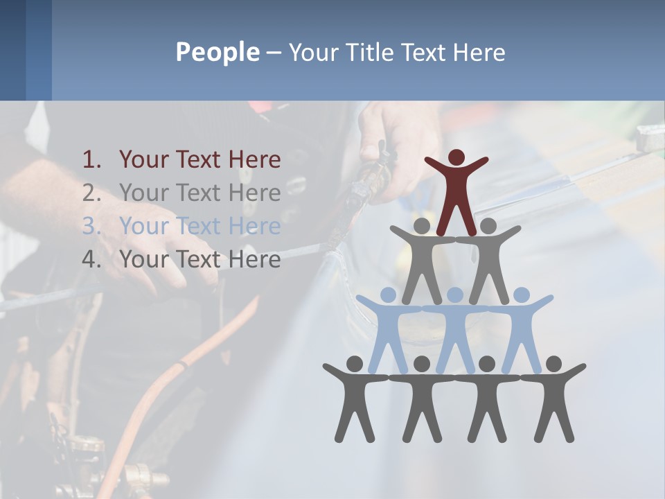 A Man Working On A Roof With A Hammer PowerPoint Template