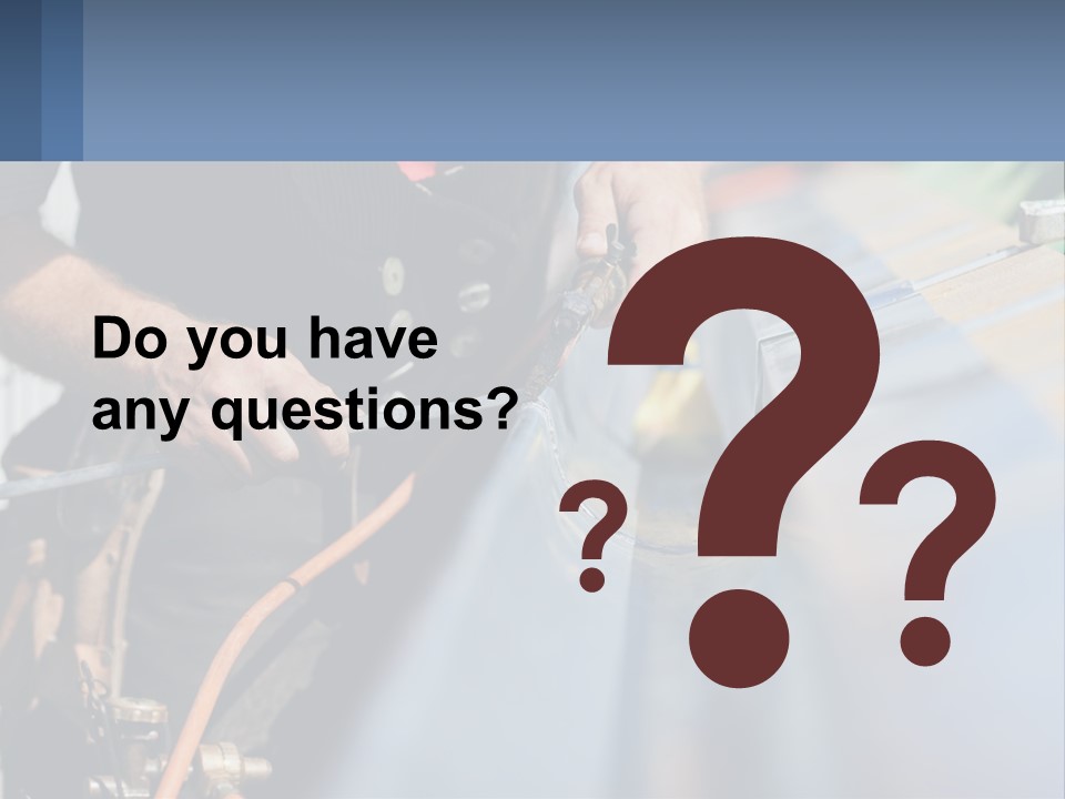 A Man Working On A Roof With A Hammer PowerPoint Template