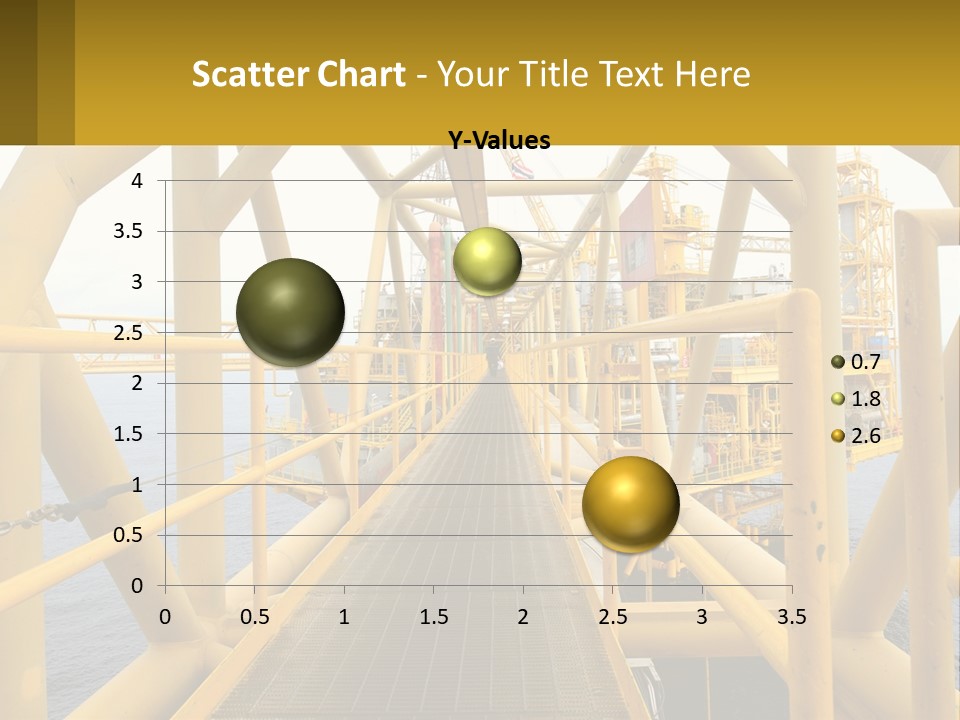 A Man Walking Across A Yellow Bridge Over Water PowerPoint Template