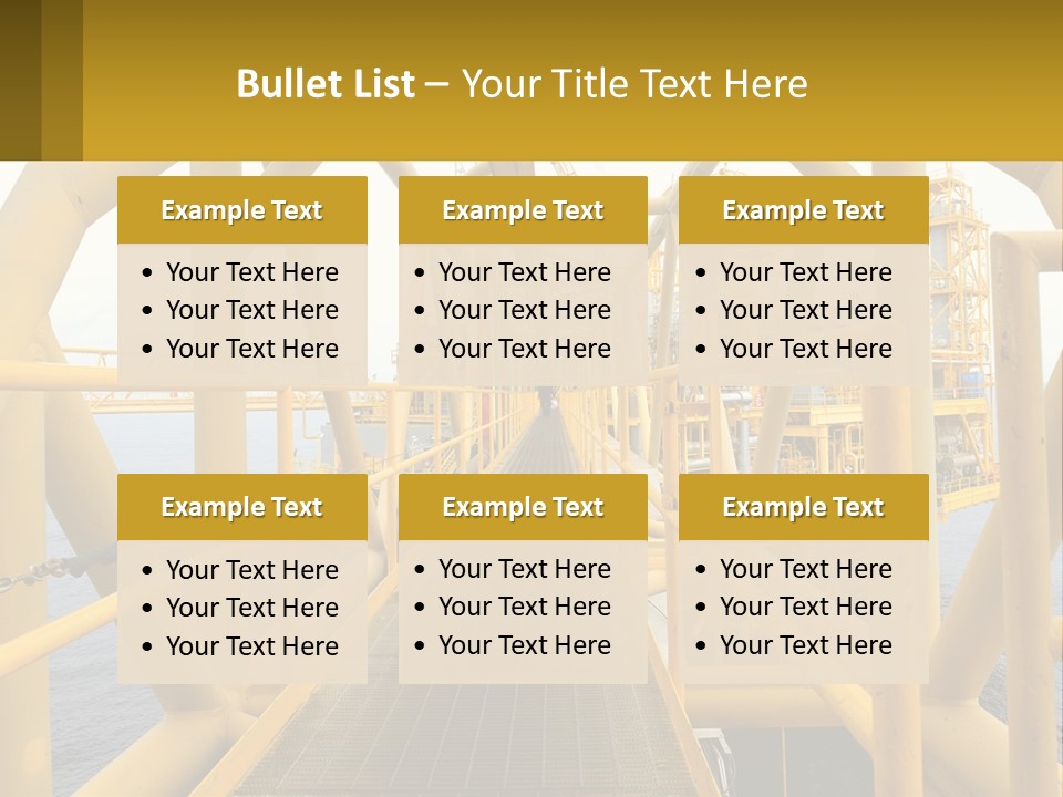 A Man Walking Across A Yellow Bridge Over Water PowerPoint Template